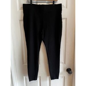 Matty M Black Leggings Plus Size Stretch Pull On Casual Comfort XXL Elastic